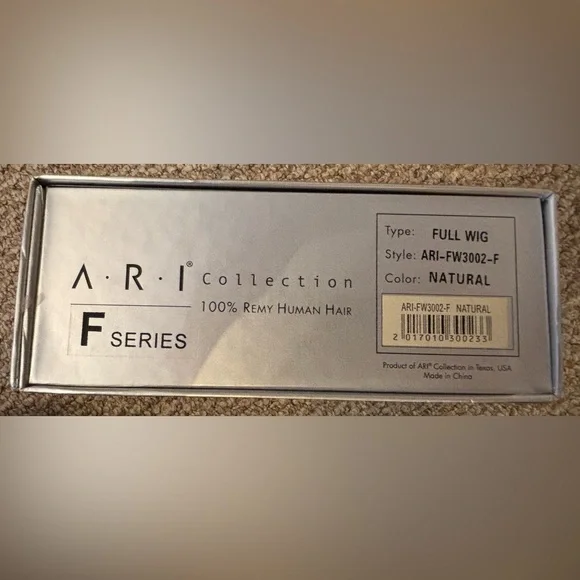 ARI Collection 100% Remy Human Hair Full Wig Natural ARI-FW3002-F NEW WITH TAG - Picture 2 of 7